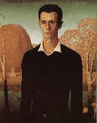 Grant Wood The Portrait USA oil painting artist